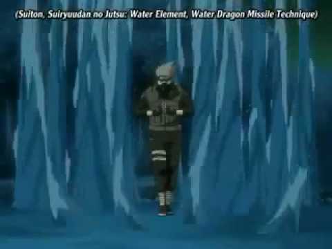 Kakashi - Suiton Suiryuudan no Jutsu