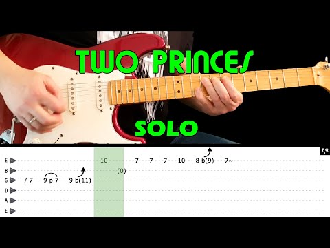 TWO PRINCES - Guitar lesson - Guitar solo (with tabs & EXTRA slow lesson) - Spin Doctors Video