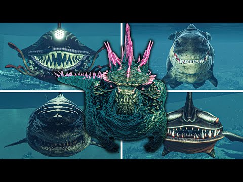 Godzilla vs All Sea Creatures and Monsters – Epic Battles in Jurassic World Evolution 2
