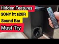 Hidden Features Sound Bar Sony Ht S20r Must Try Best Surround Sound