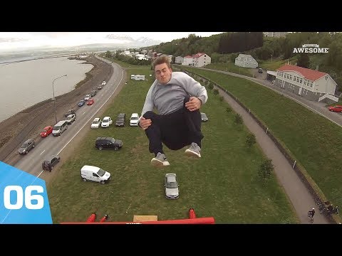 Giant Airbag Jumps From A Crane | Top 25 of 2017