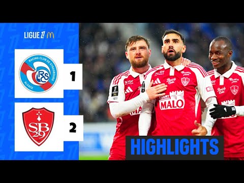 Straßburg - Brest (1-2) Zusammenfassung | Ligue 1 2025 | RC Straßburg Alsace Stade Brestois 29 | ...