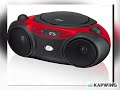 Gpx Boombox Red Black Playing Todd Rundgren Bang On The Drum All Day Bass Boosted