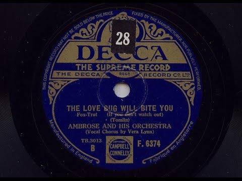 Ambrose And His Orchestra 'The Love Bug Will Bite You'  1937 78 rpm