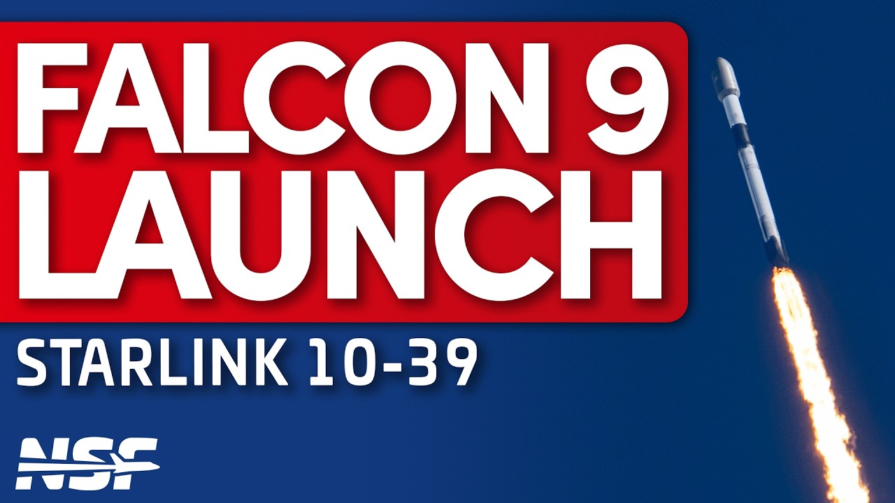 SpaceX Launches Falcon 9 Starlink 10-39 - Second Attempt