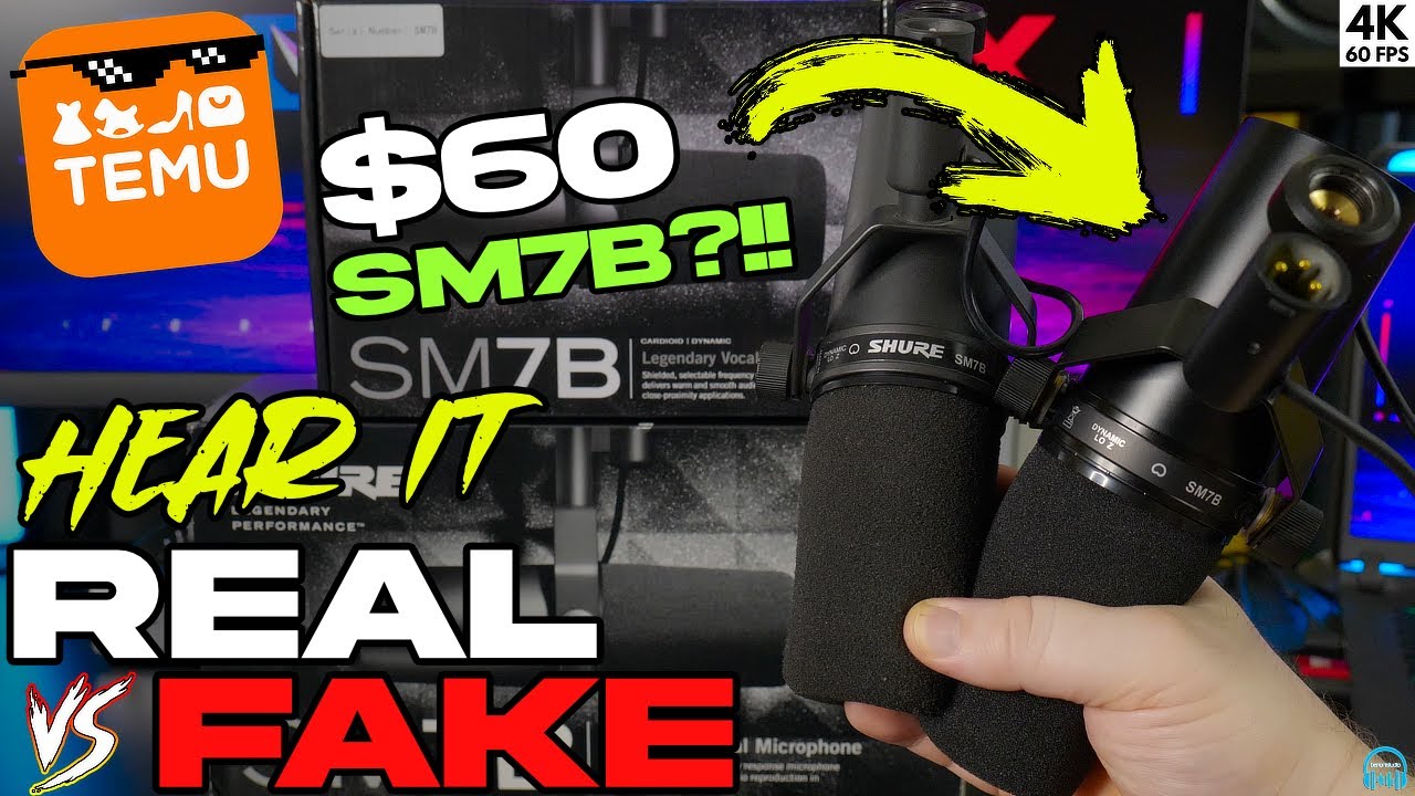 Temu SM7B vs. SHURE SM7B 🔥 REAL vs. FAKE 🎤 Can You HEAR the Difference?