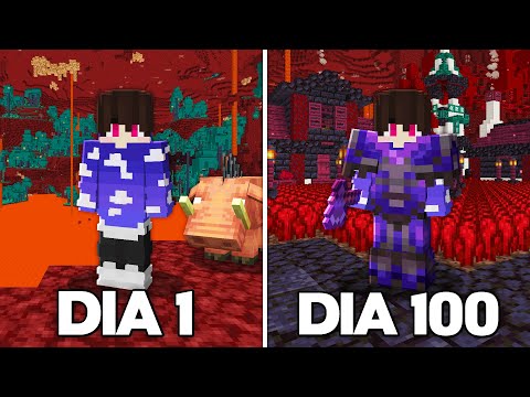 EU PASSEI 100 DIAS NO NETHER DO MINECRAFT 1.21 - O FILME (Irmandade)