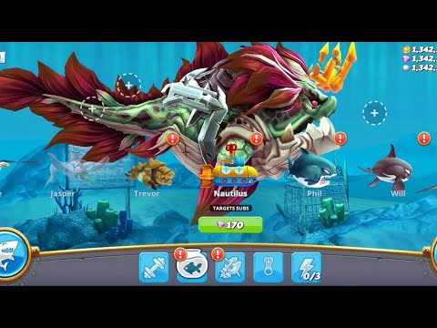 Hungry Shark World - All Sharks Unlocked - MIGHTY MATRIARCH Shark Gameplay #5