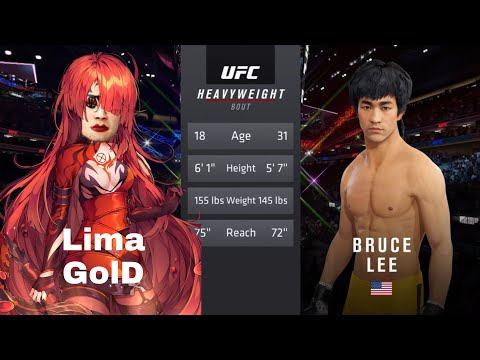 Bruce Lee vs Lima Gold red alert | remach | UFC4 (EA Sports UFC 4)
