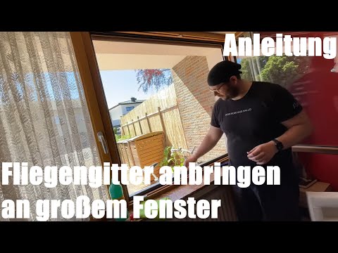 Installing a fly screen (Insect Stop) on a large window. Installing a mosquito net. DIY instructi...