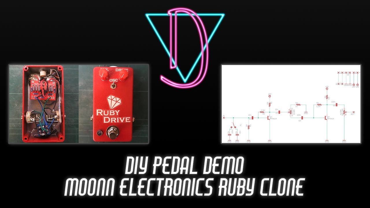 DIY Pedal Demo - Moonn Electronics Ruby Clone - Fuzz
