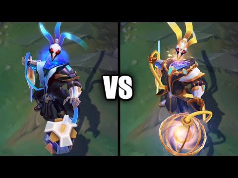 Pulsefire Thresh vs Prestige Pulsefire Thresh Skins Comparison (League of Legends)