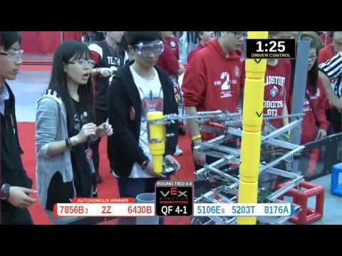 2015 VRC Engr QF4-1 - 7856B 2Z 6430B vs 5106E 5203T 8176A - 88 to 30 - VEX Worlds 2015