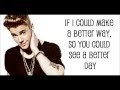 Justin Bieber - I Would: Lyrics