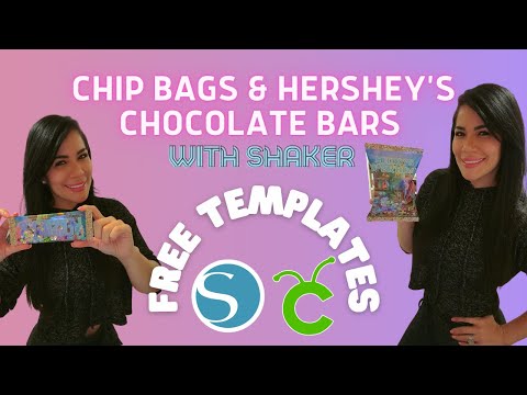 Chip Bag & Hershey's Bar with Shaker FREE TEMPLATES
