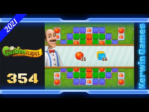 Gardenscapes Level 354 - No Boosters - 23 moves (2021)
