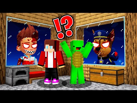 JJ and Mikey found PAW PATROL.EXE and in MINECRAFT - Maizen