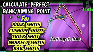 8 ball pool Bank Shot Tutorial#1|| How to Calculate Angle for Trickshots || trick shots 8 ball pool