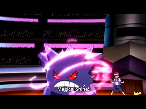 Ash's Gengar used Dazzling Gleam First time!!