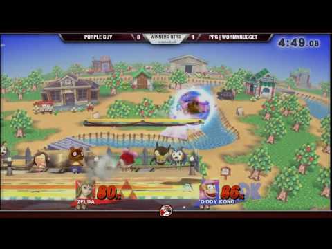 VS Weekly 1/12/17 - Winners Qtrs - Purple Guy (Zelda) vs. WormyNugget (Diddy) - Smash 4