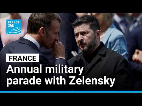 Macron reviews troops for the last time at France's annual military parade