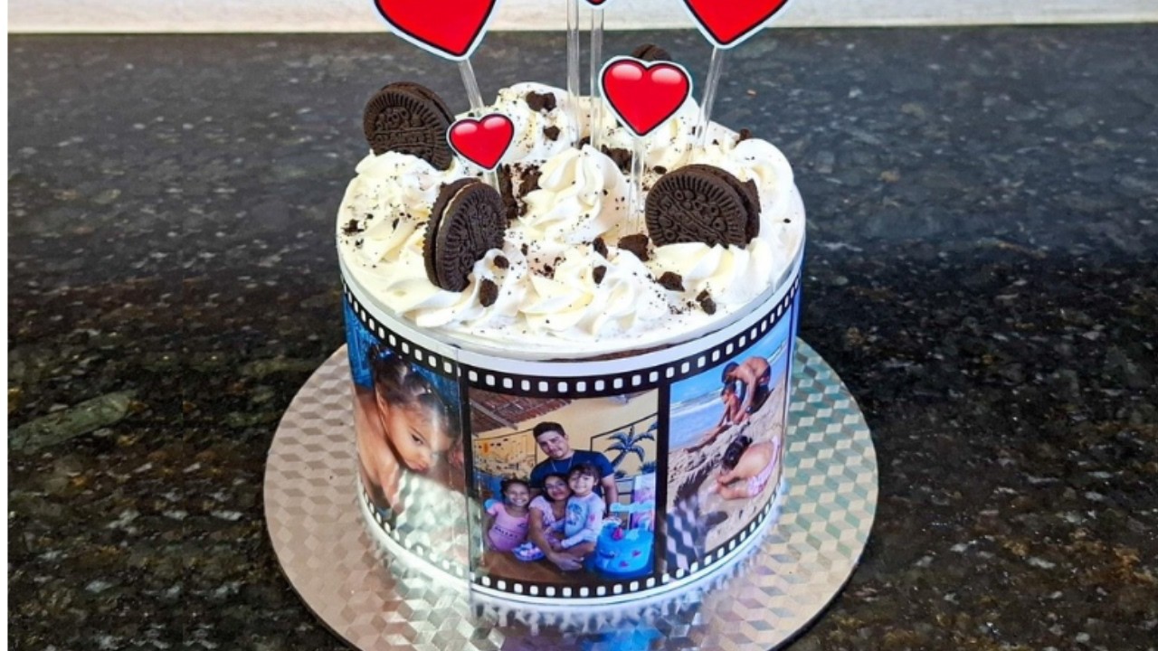 Decoração de bolo com papel fotográfico comum - Passo a Passo Fácil!