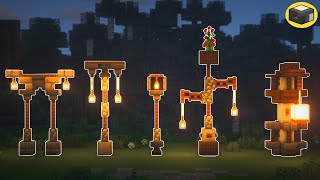 Minecraft: How to Build 5 Unique LAMP POST Designs