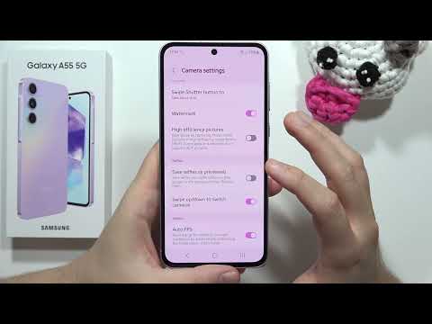 How to Turn ON/OFF Camera Selfie Mirror Effect on Samsung Galaxy A55 5G - Selfies as Previewed