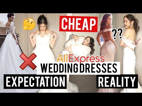 試穿：ALIEXPRESS廉價婚紗......這是一個錯誤。 (?Try On: ALIEXPRESS CHEAP WEDDING DRESSES... it was a mistake)