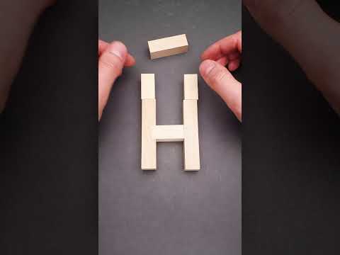 Make letter H using 5 parts #shorts