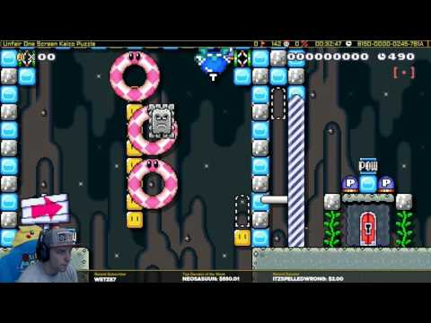 The hardest simple one screen puzzle I have played-Mario Maker