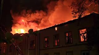 Pożar budynku biurowego - Sulechów 14.10.2025  - 1