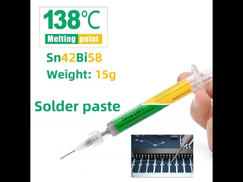 Low Temperature Syringe SMD Solder Paste Led Solder Sn42bi58 138 ℃ SMD Repair Solder Paste