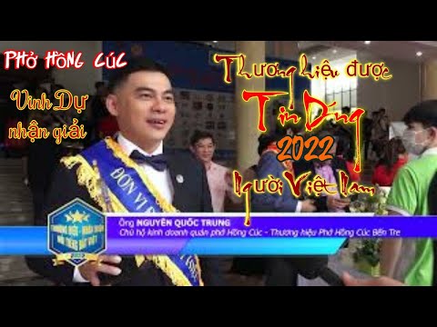 Phở Hồng Cúc  vinh dự nhận giải thưởng 