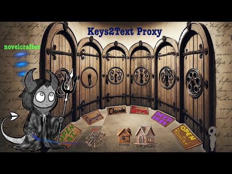 A video of installing and using Keys2Text Proxy with novelcrafter