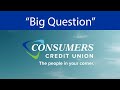 30 sec commercial demonstrates how Consumers Credit Union employees are always there for you. @ConsumersCreditUnion