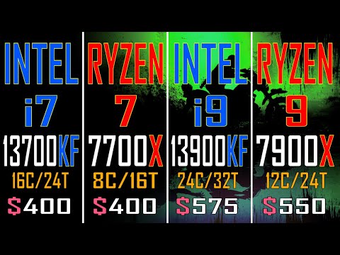 RYZEN 7 7700X vs INTEL i7 13700KF vs RYZEN 9 7900X vs INTEL i9 13900KF // PC GAMES BENCHMARK TEST //