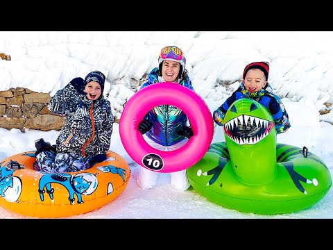 Vlad e Niki esplorano le attività invernali per bambini