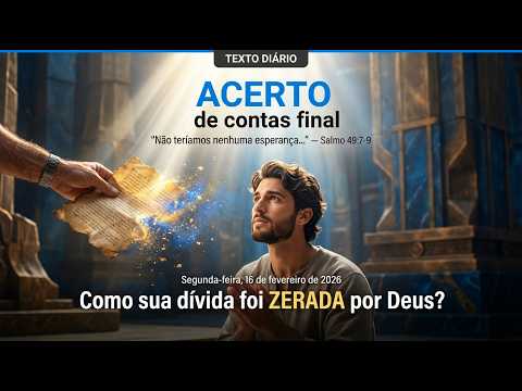 TEXTO DIÁRIO — 16/02/2026 | Sua DÍVIDA espiritual já foi PAGA? Entenda o resgate