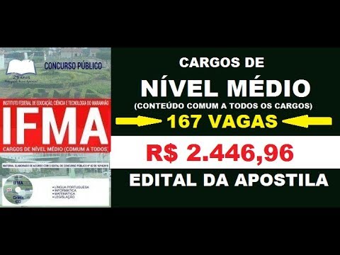 Edital Apostila Concurso IFMA MA 2018 Cargos de Nível Médio ( Conteúdo Comum a Todos os Cargos )
