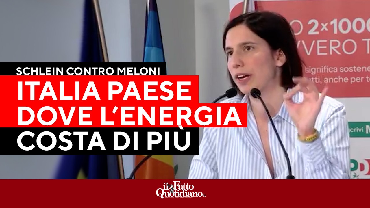 "Bollette 10 volte più care della Spagna": Schlein smonta le bugie di Meloni su energia e sanità