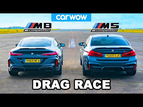 BMW M8 vs M5 - DRAG RACE, ROLLING RACE & BRAKE TEST