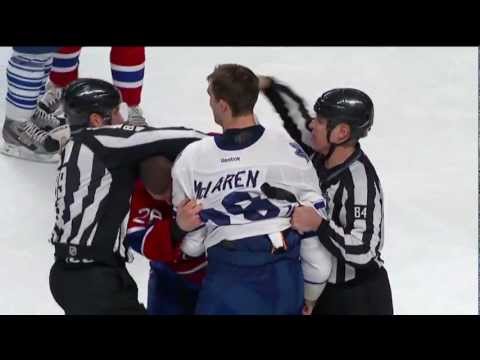 Orr Drops Bourque and Frazer McLaren vs Josh Gorges - Feb 9th 2013 (HD)