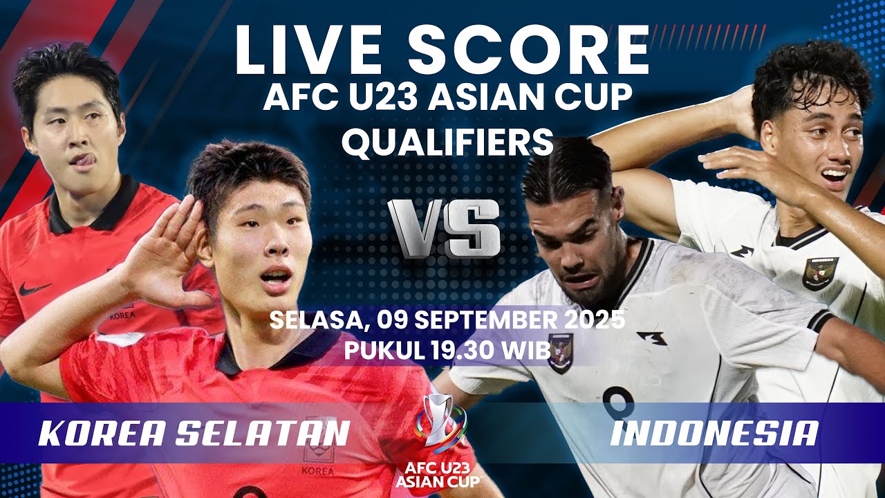 🔴TIMNAS INDONESIA U23 VS KOREA SELATAN U23  LAGA KUALIFIKASI AFC U23 2026  || LIVE SCORE