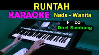 Download lagu RUNTAH Doel Sumbang KARAOKE Nada Wanita HD... mp3