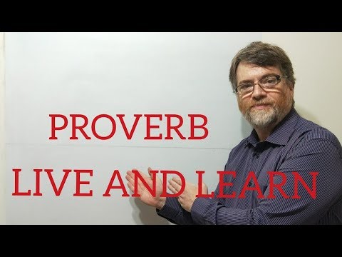 English Tutor Nick P Proverbs (107) Live and Learn