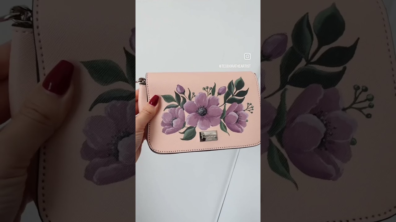 my hand painted bags 🩷✨ now on sale in Etsy ✨ #painting #art #handpainted #customized #bag #purse