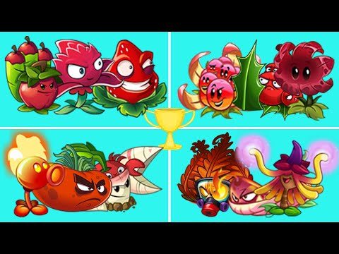 Tournament 04 Team RED Plant - Which Team Will Win? - PvZ 2 Team Plants