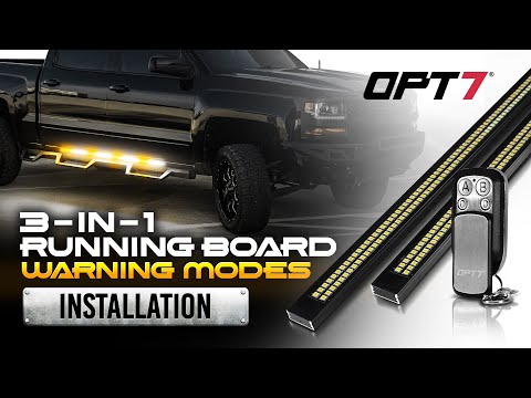 [How to] Install the Ultimate OPT7 Sidekick Running Board 3-in-1 Warning Modes LED Lighting