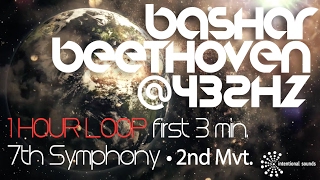 ☯ BASHAR ☯  BEETHOVEN @ 432Hz  ♦ 1 HOUR  LOOP 7th SYMPHONY  MVT. II  of the first 3 min..